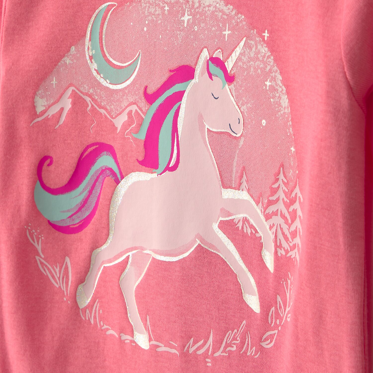 Carter's Unicorn Toddler Girls Crew Neck Long Sleeve 4-pc. Pajama Set