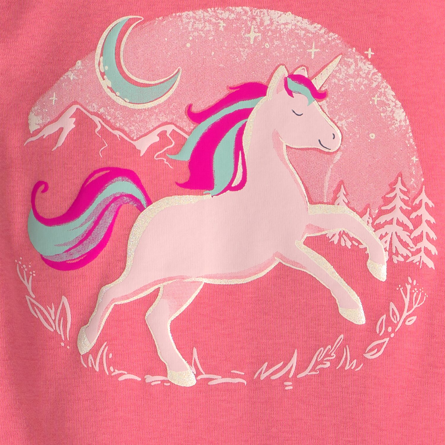 Carter's Unicorn Toddler Girls Crew Neck Long Sleeve 4-pc. Pajama Set
