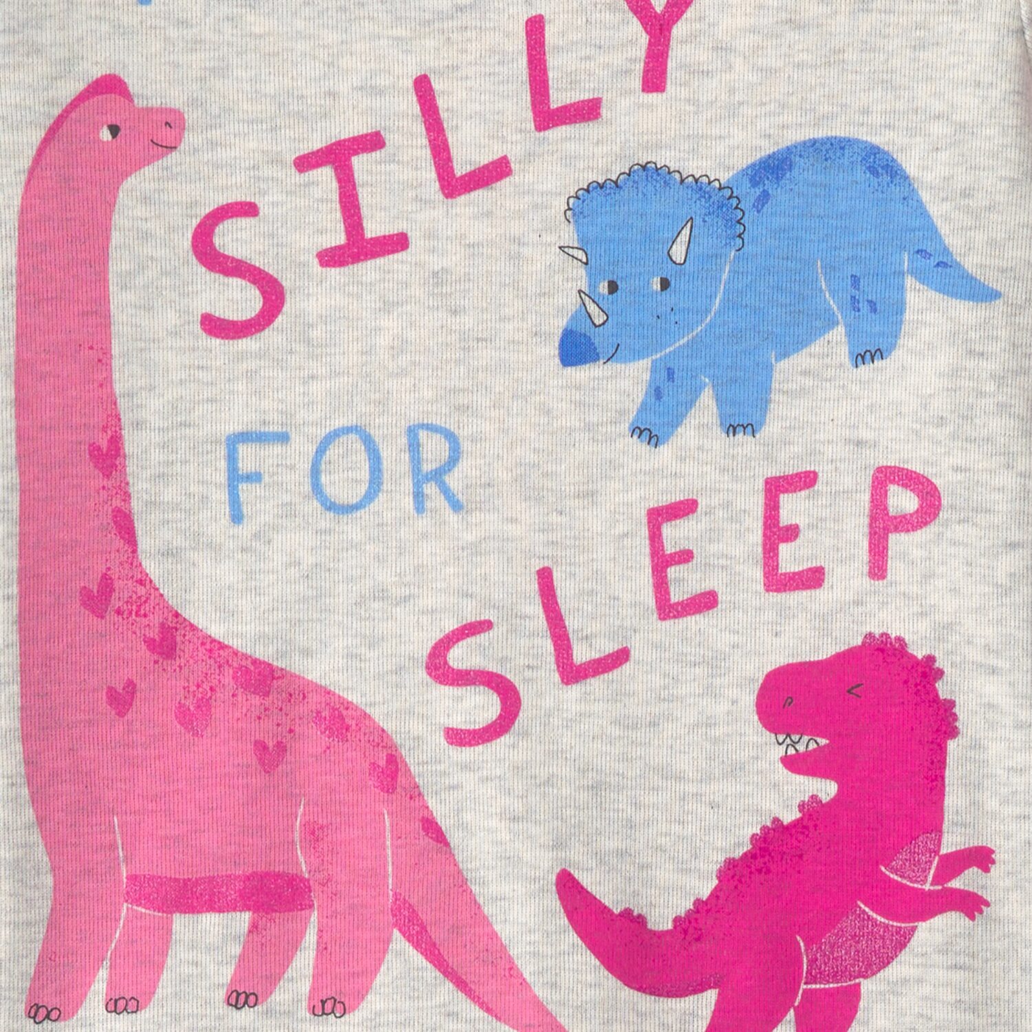 Carter's Dinosaur Heart Toddler Girls Crew Neck Long Sleeve 4-pc. Pajama Set