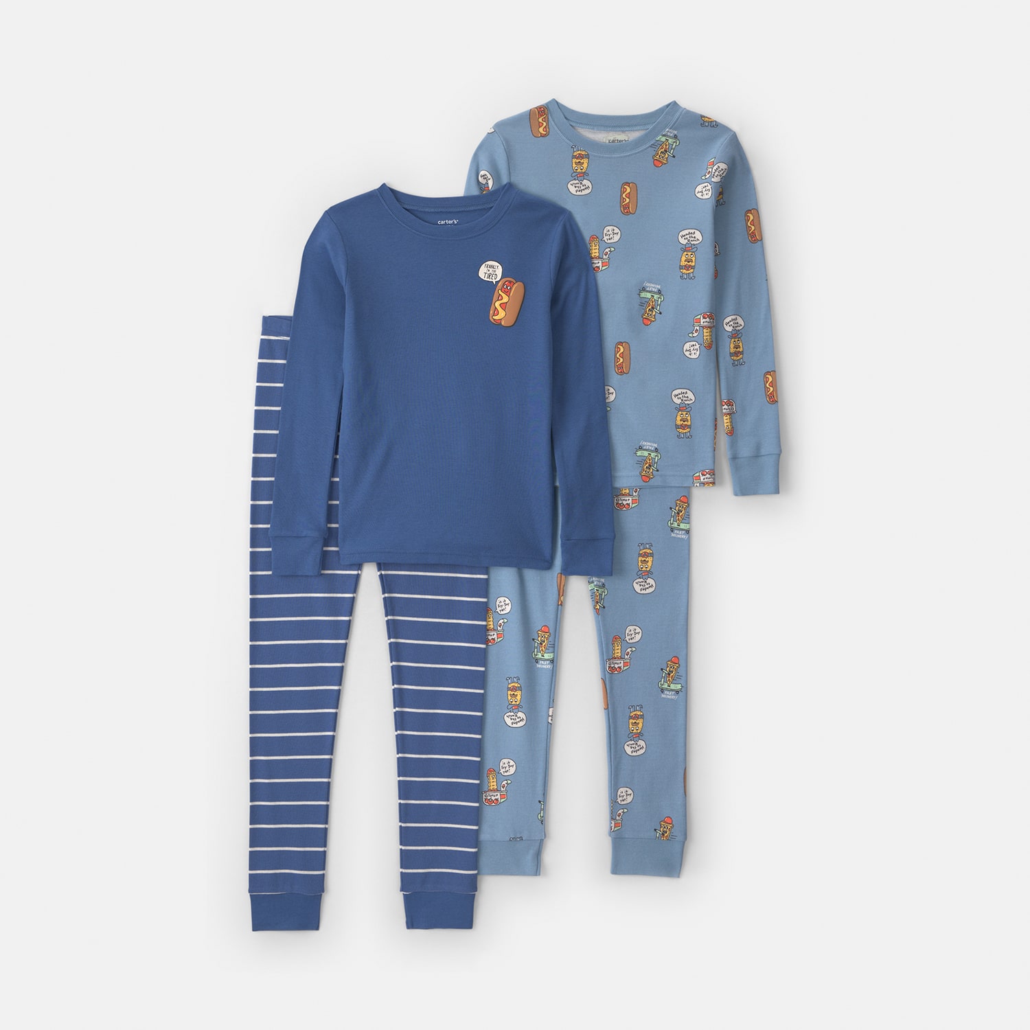 Carter's Little & Big Kid Boys Crew Neck Long Sleeve 4-pc. Pajama Set