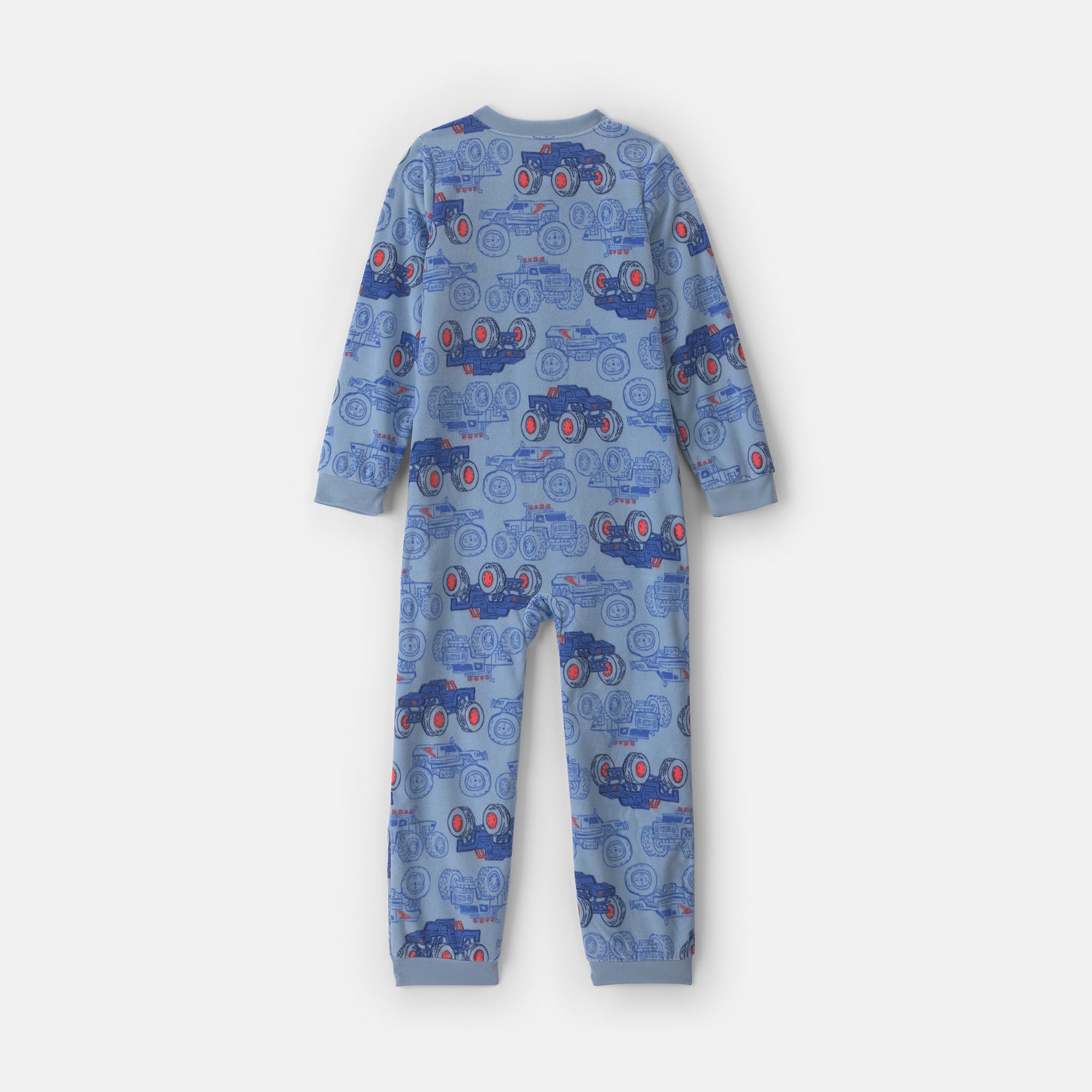 Carter's Monster Truck Little & Big Kid Boys Crew Neck Long Sleeve One Piece Pajama