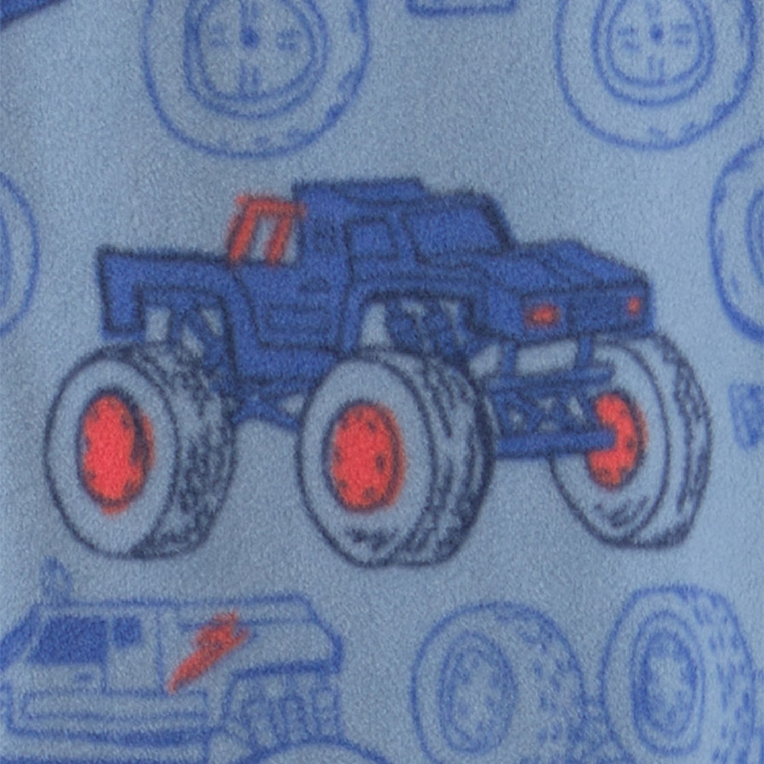 Carter's Monster Truck Little & Big Kid Boys Crew Neck Long Sleeve One Piece Pajama