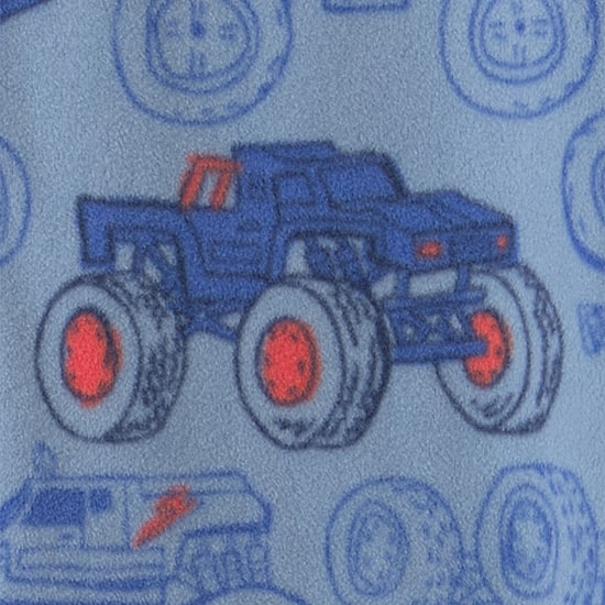 Carter's Monster Truck Little & Big Kid Boys Crew Neck Long Sleeve One Piece Pajama