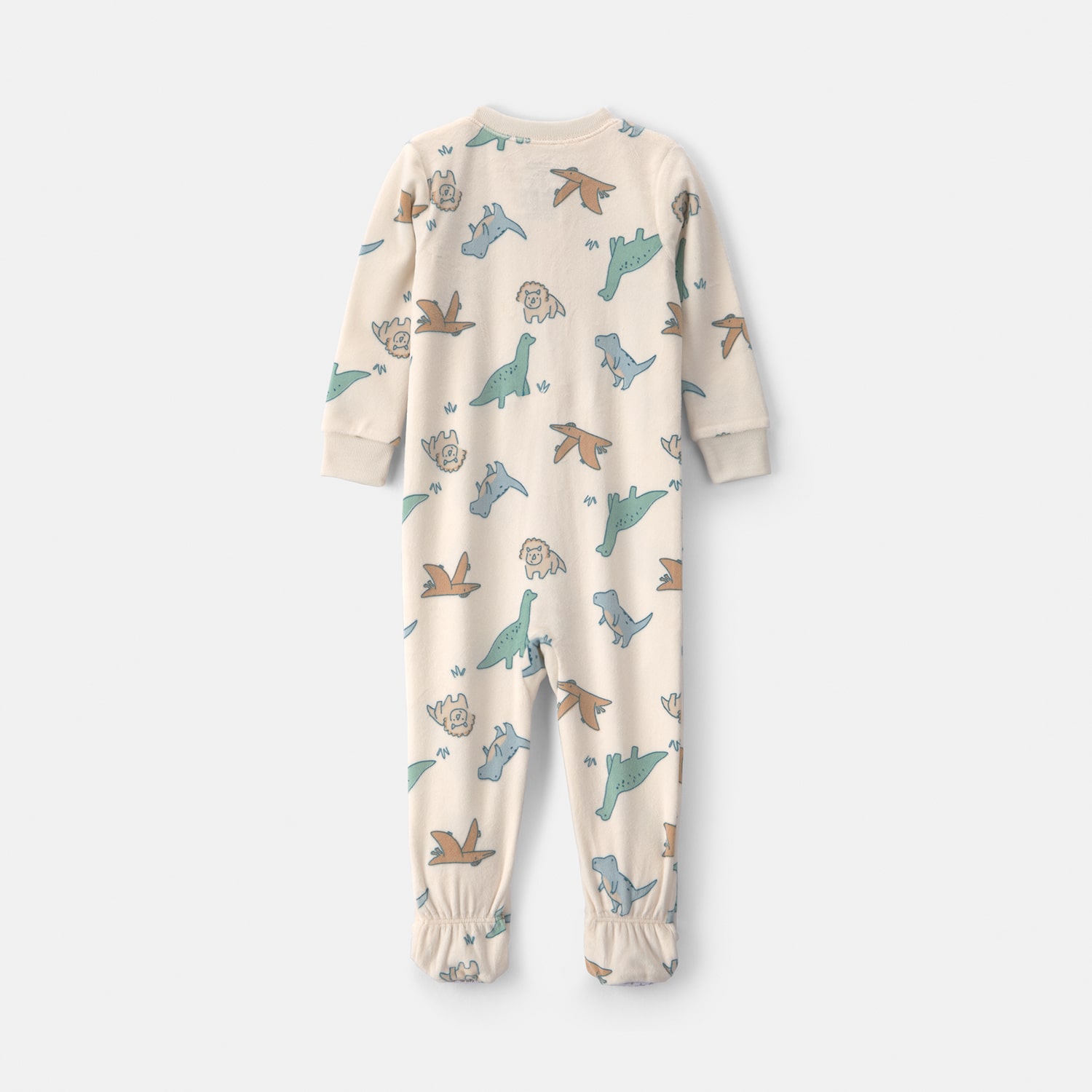 Carter's Dreamplush Dinosaur Toddler Boys Footed Crew Neck Long Sleeve Pajamas