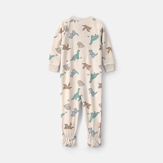 Carter's Dreamplush Dinosaur Toddler Boys Footed Crew Neck Long Sleeve Footed Pajamas