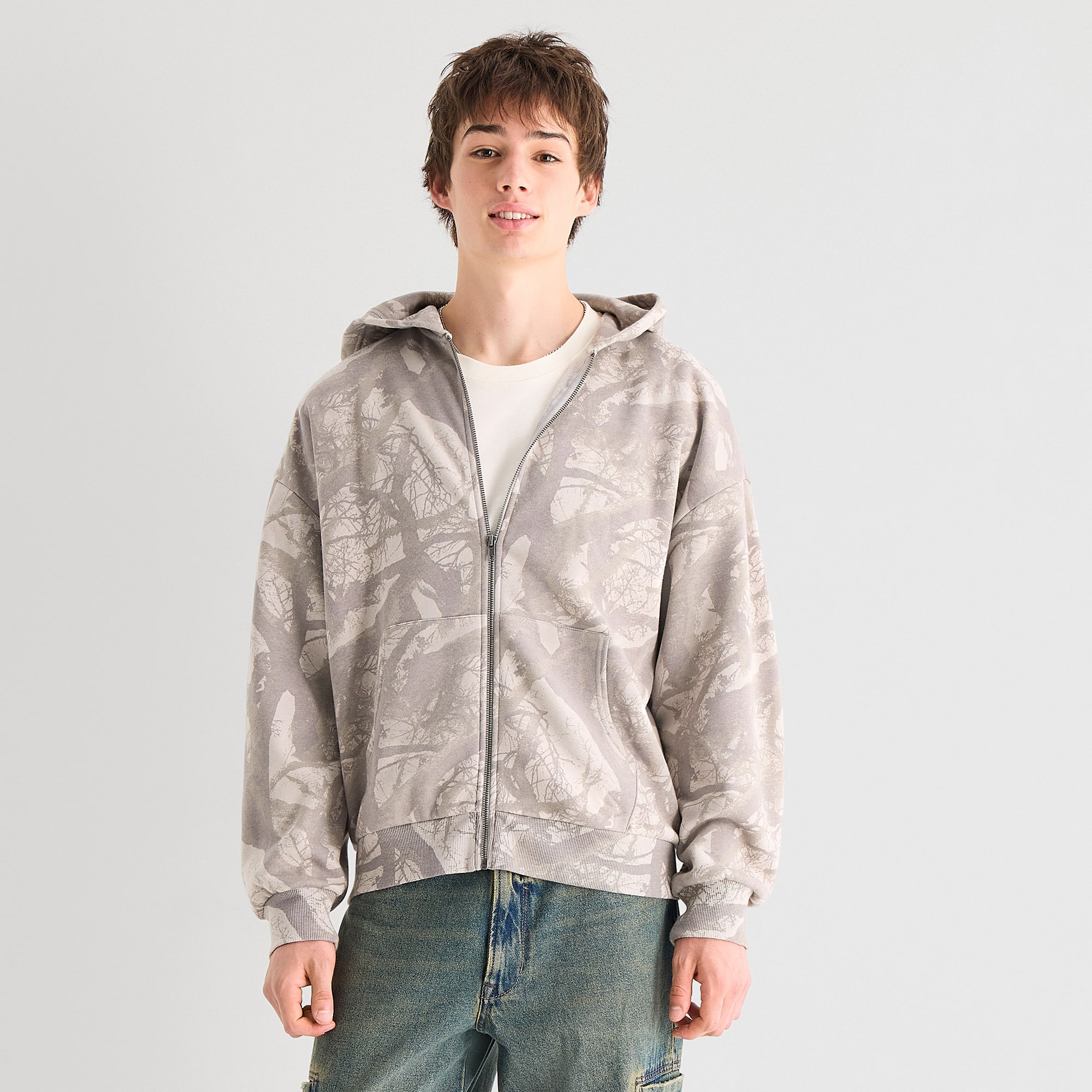 Arizona Mens Long Sleeve Zipper Hoodie