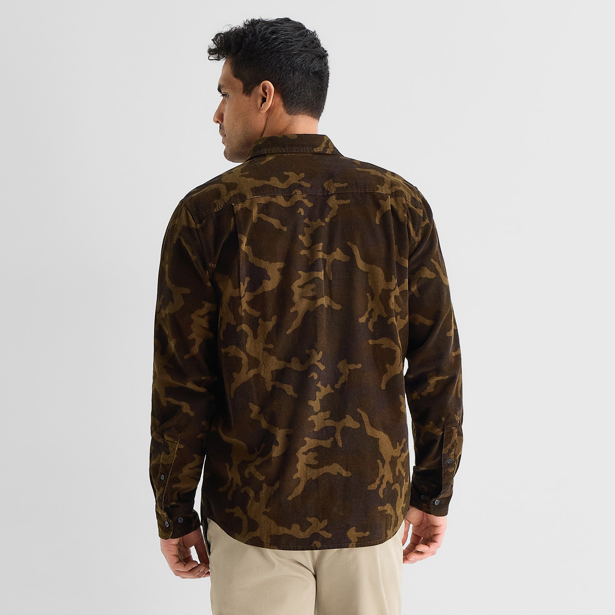 mutual weave Mens Long Sleeve Classic Fit Button-Down Shirt