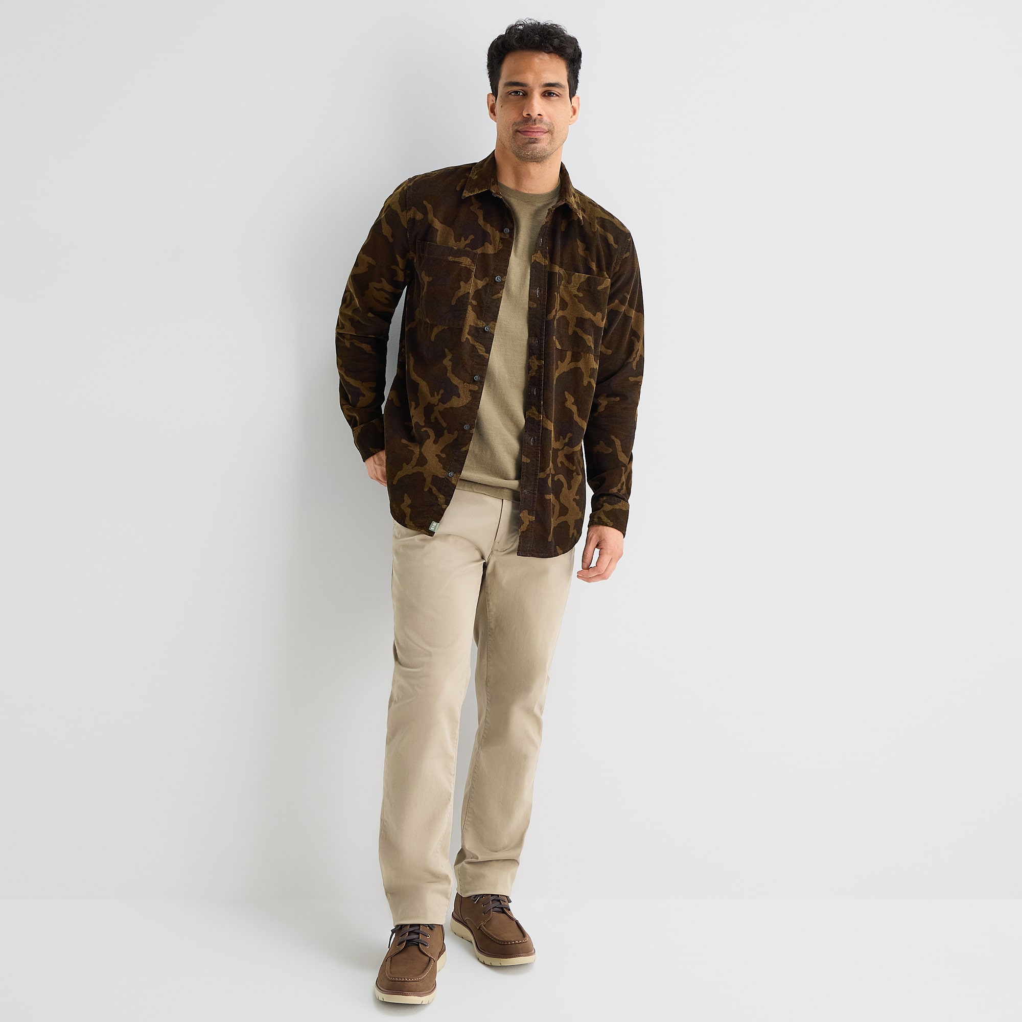 mutual weave Mens Long Sleeve Classic Fit Button-Down Shirt