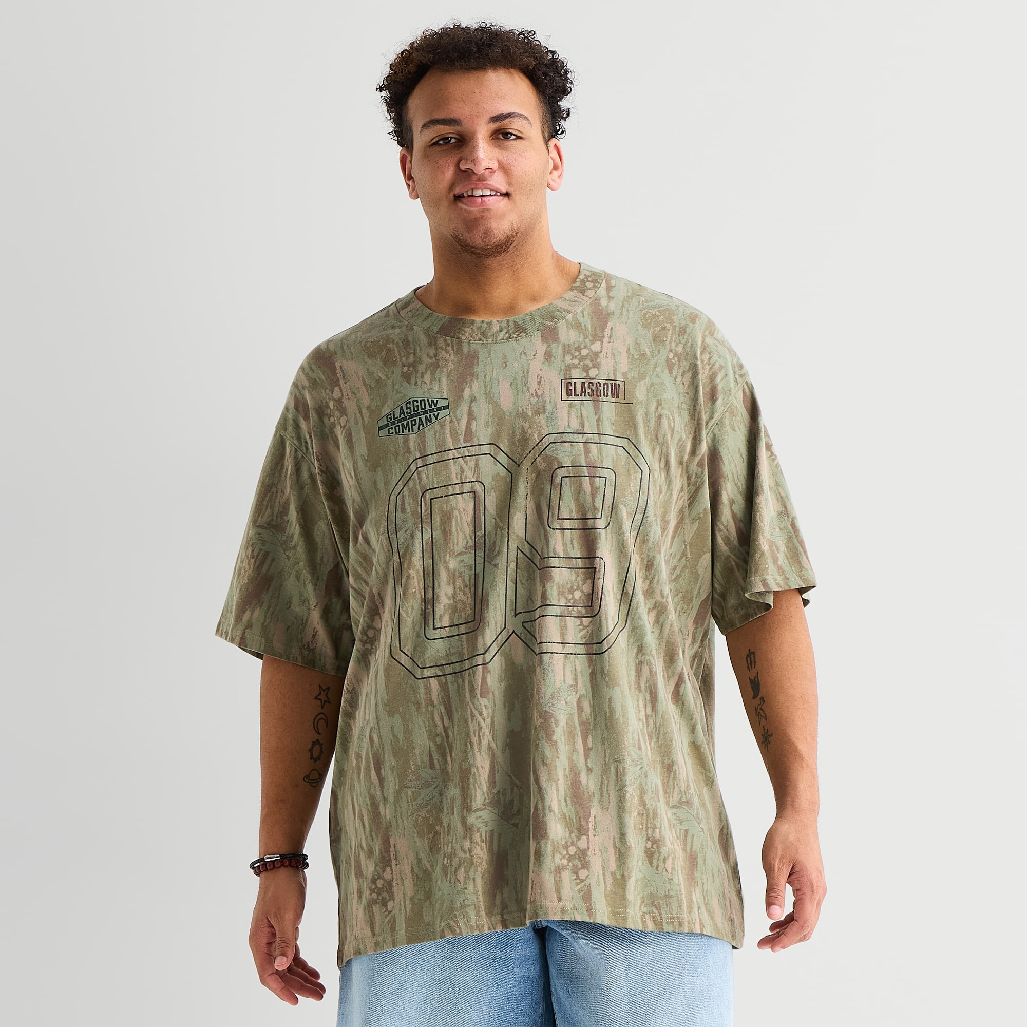 Arizona Mens Crew Neck Short Sleeve Big and Tall T-Shirt