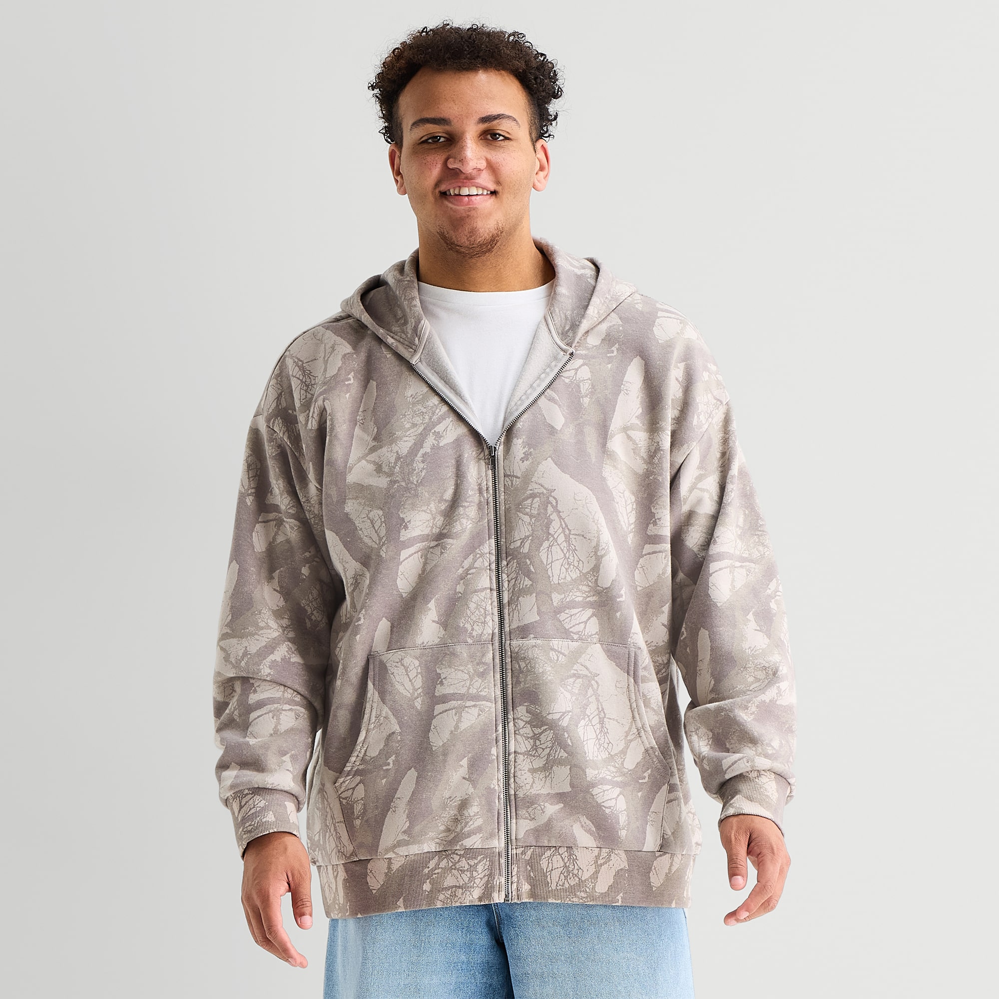 Arizona Mens Long Sleeve Zipper Big and Tall Hoodie