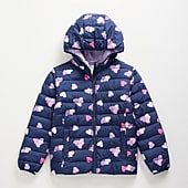Thereabouts Little & Big Kid Girls Hooded Water Resistant Midweight Puffer Jacket