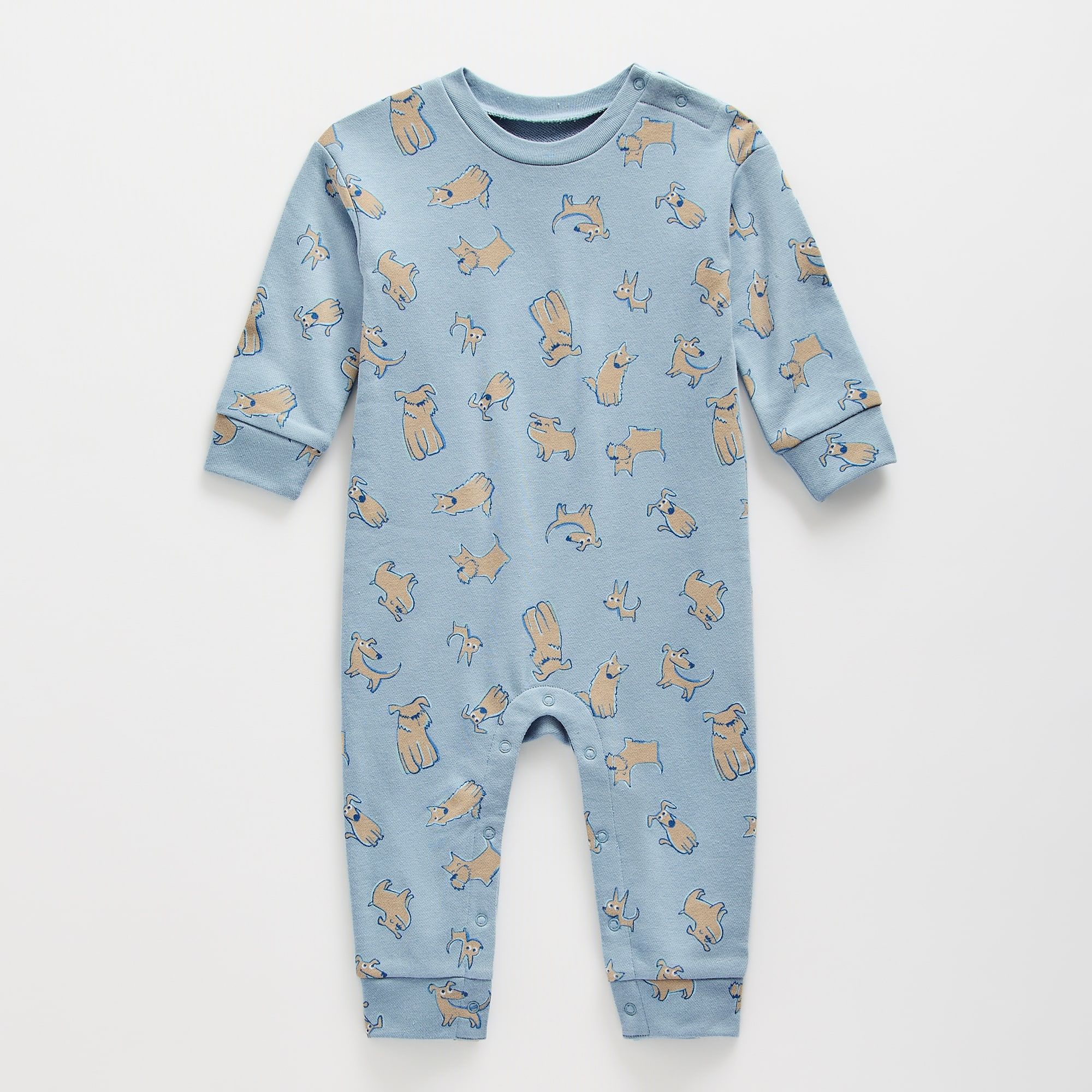 Okie Dokie Baby Boys Round Neck Long Sleeve Jumpsuit