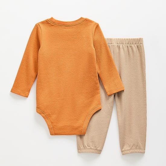 Okie Dokie Waffle Baby Boys Knit 2-pc. Pant Set