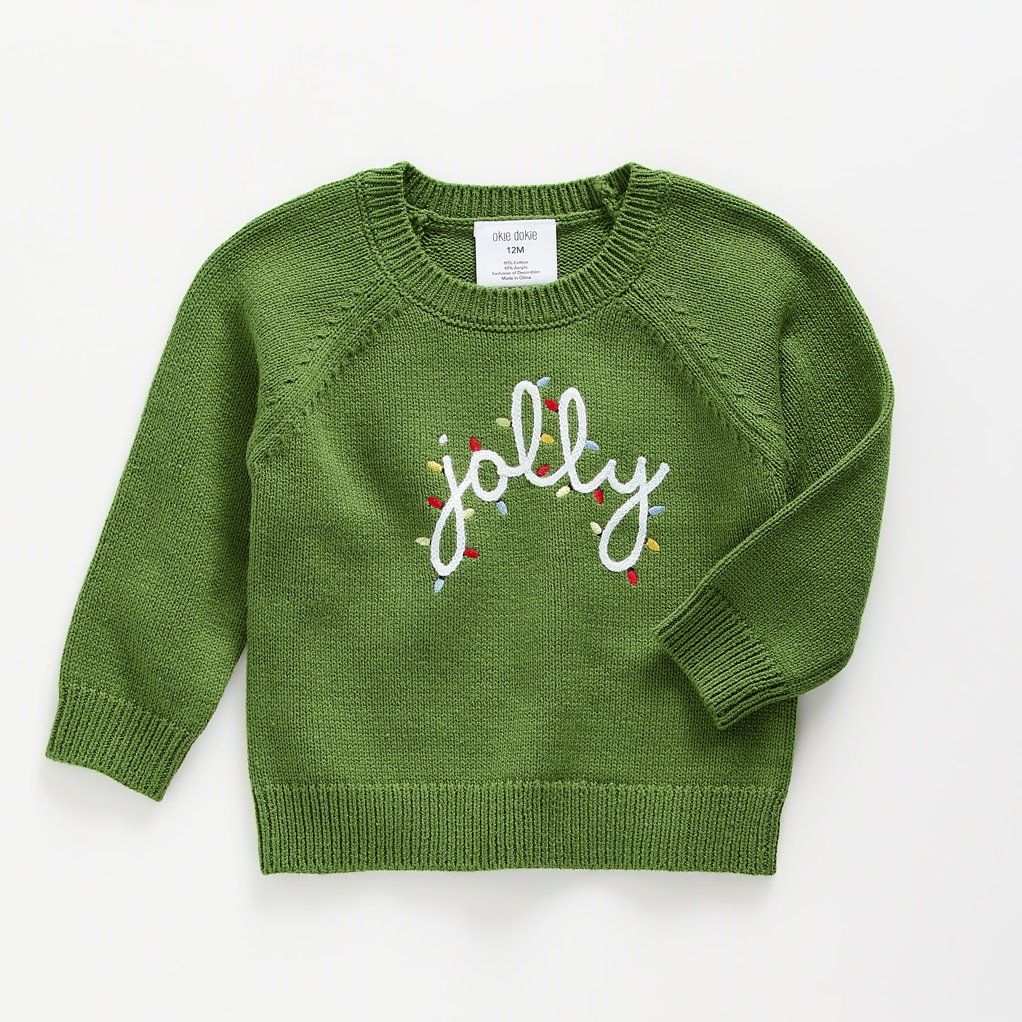 Okie Dokie Baby Boys Round Neck Long Sleeve Pullover Sweater