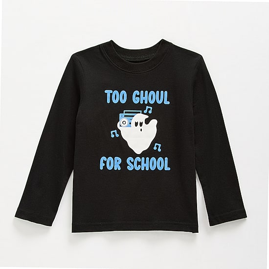 Okie Dokie Toddler & Little Boys Crew Neck Long Sleeve Regular Fit Graphic T-Shirt