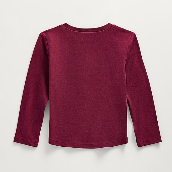 Okie Dokie Toddler & Little Girls Round Neck Long Sleeve Classic Fit Graphic T-Shirt