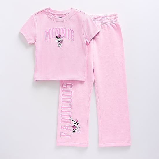 Disney Collection Little & Big Kid Girls Minnie Mouse 2-pc. Pant Set