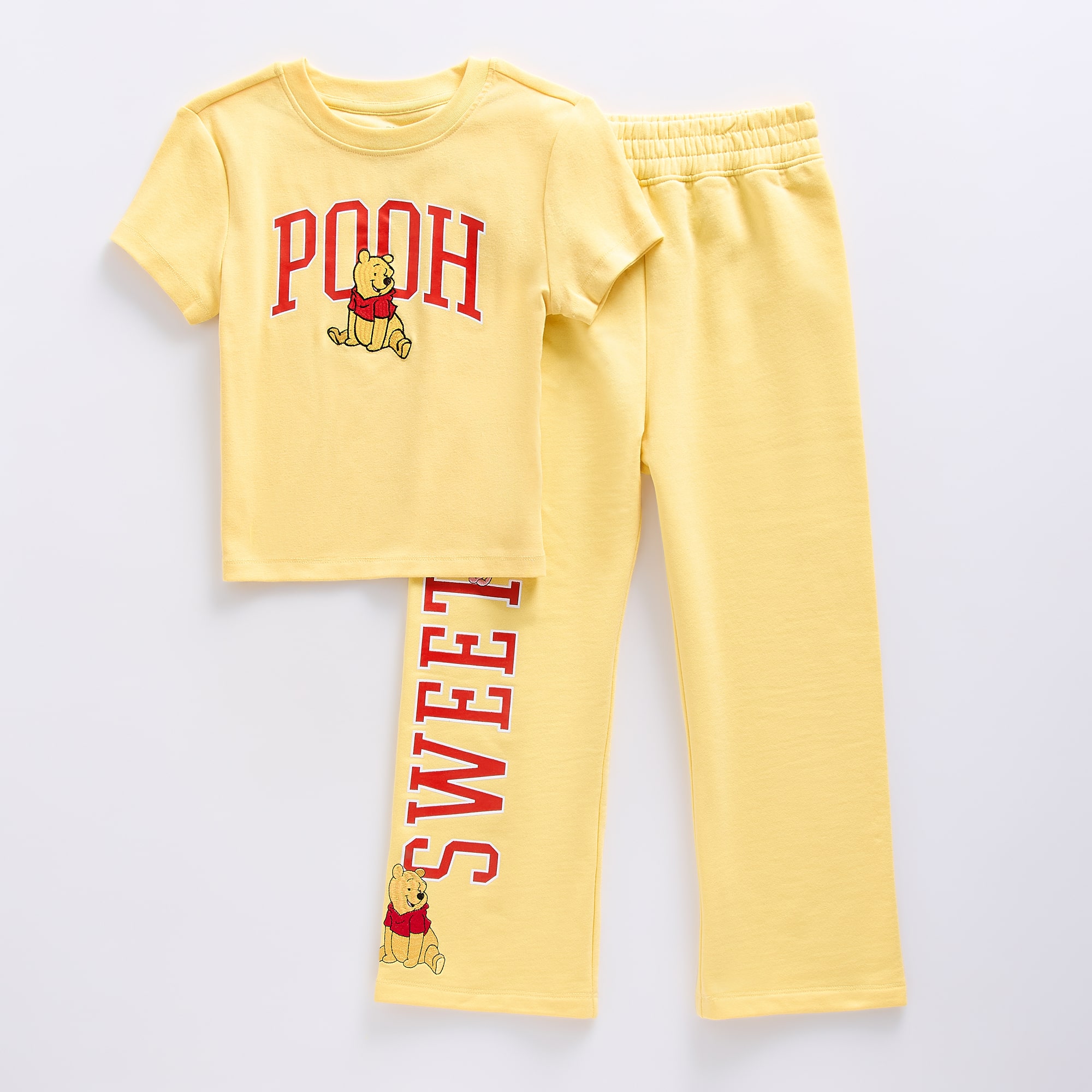 Disney Collection Little & Big Kid Girls Winnie The Pooh 2-pc. Pant Set