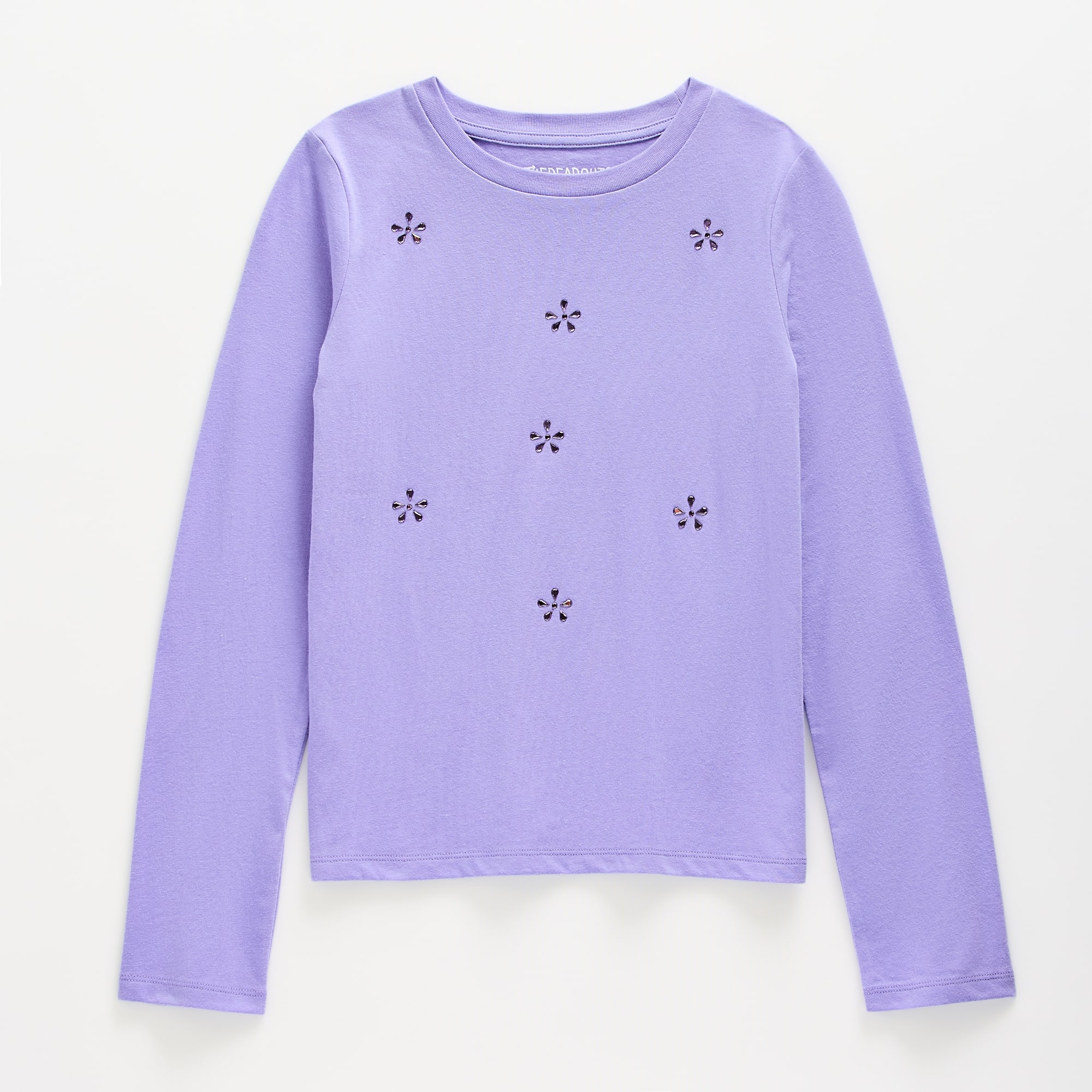 Thereabouts Little & Big Kid Girls Crew Neck Long Sleeve T-Shirt