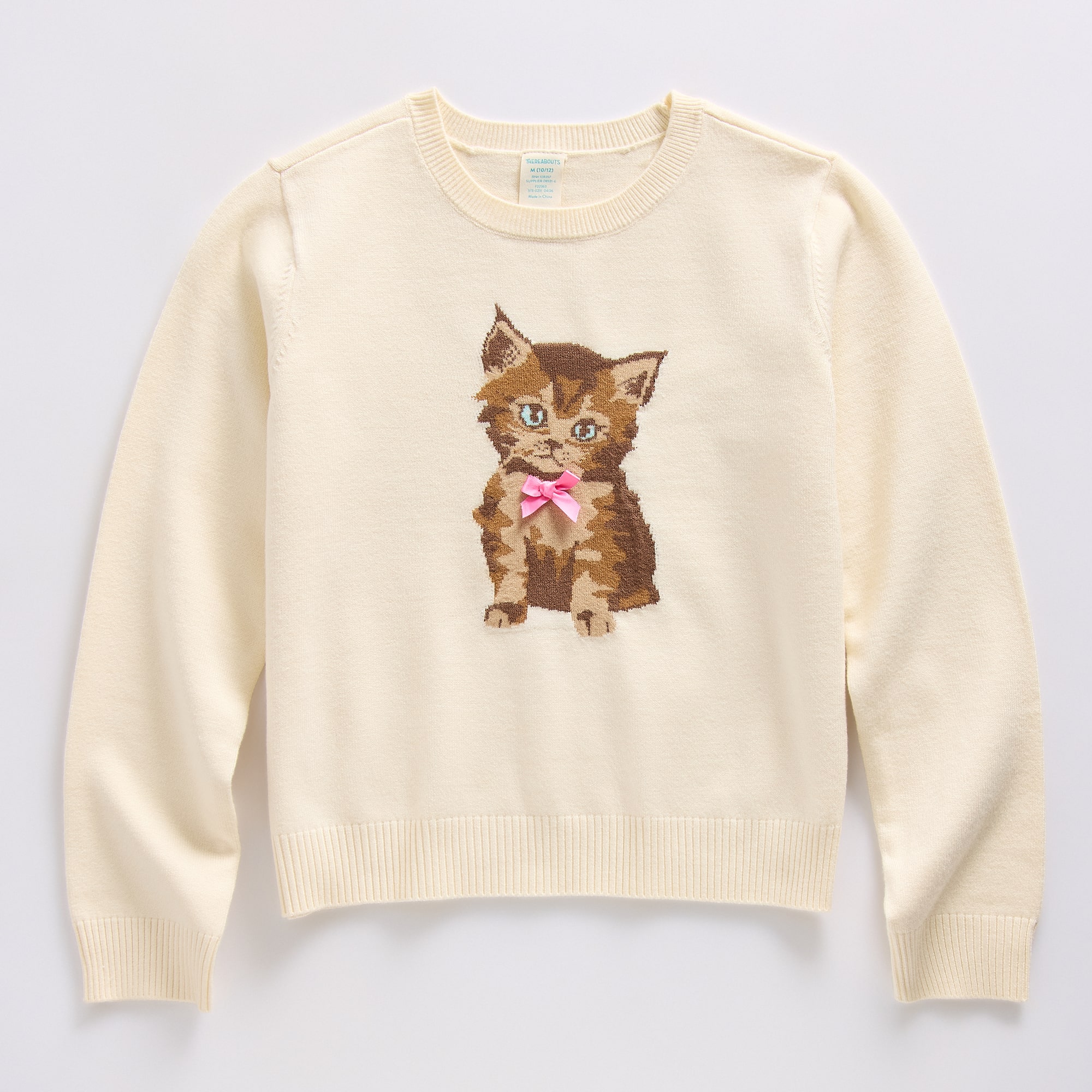 Thereabouts Little & Big Kid Girls Round Neck Long Sleeve Pullover Sweater