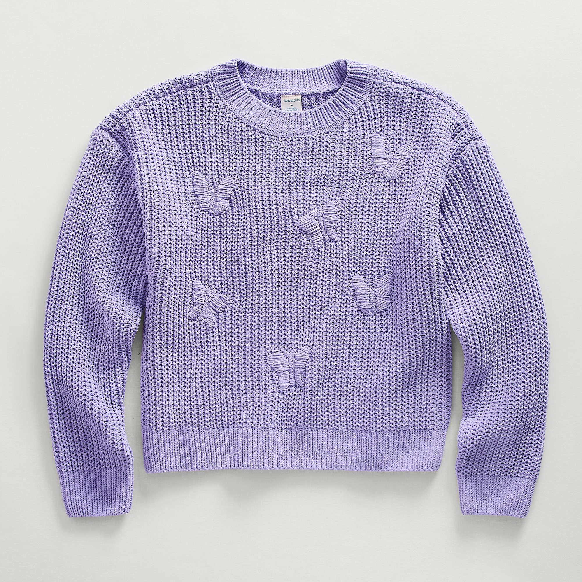 Thereabouts Little & Big Kid Girls Crew Neck Long Sleeve Pullover Sweater