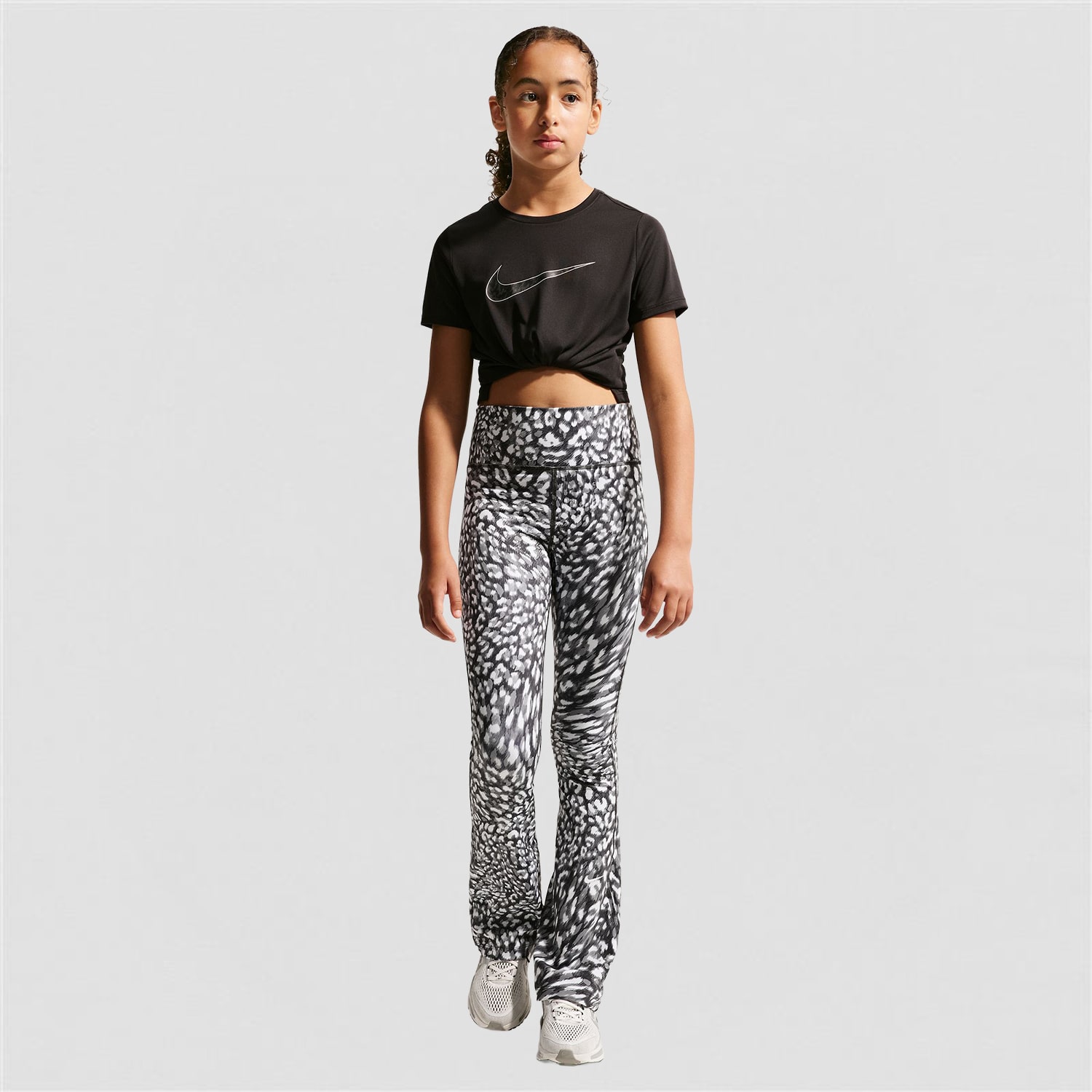 Nike Big Kid Girls High Rise Knit Active Flare Full Length Leggings