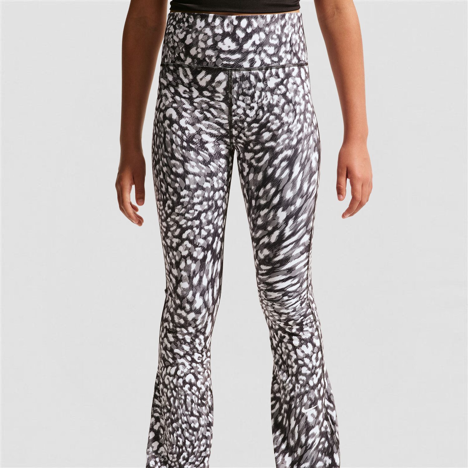 Nike Big Kid Girls High Rise Knit Active Flare Full Length Leggings
