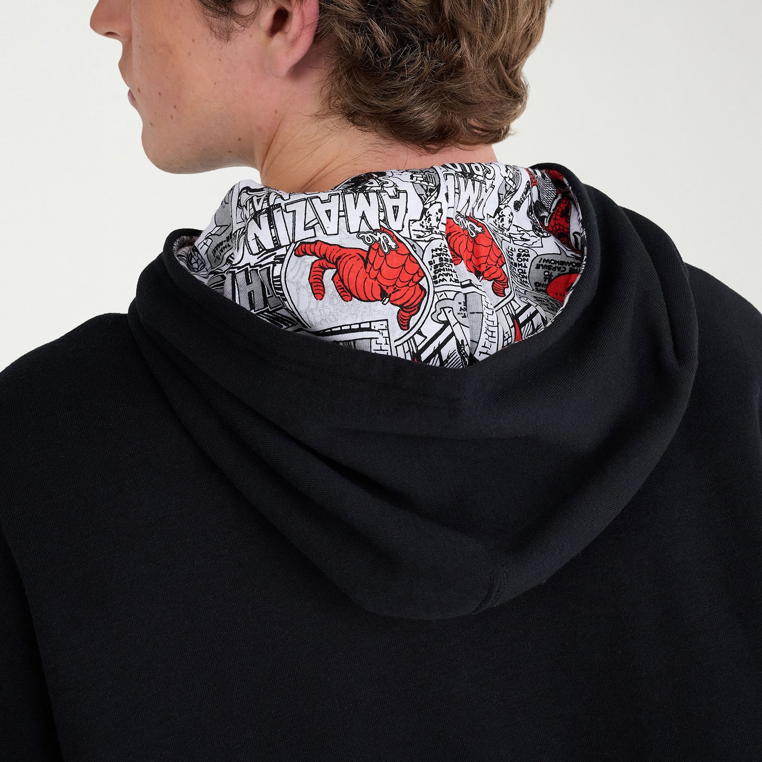 AEROPOSTALE Mens Long Sleeve Spiderman Fleece Hoodie