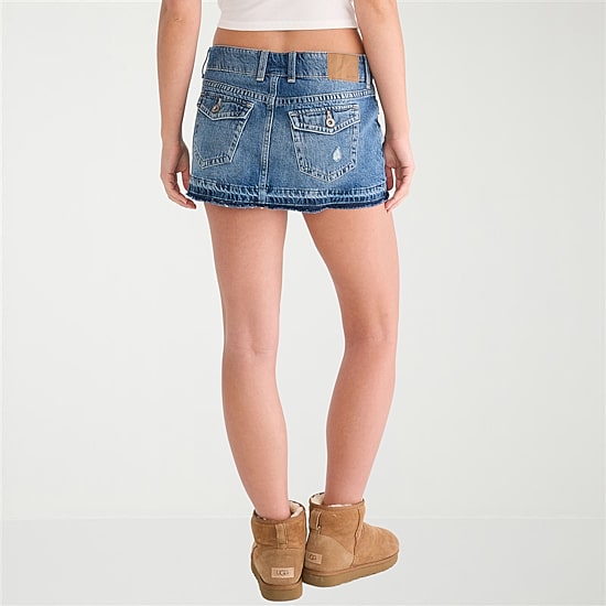 AEROPOSTALE Womens Juniors Mid Rise Denim Skirt