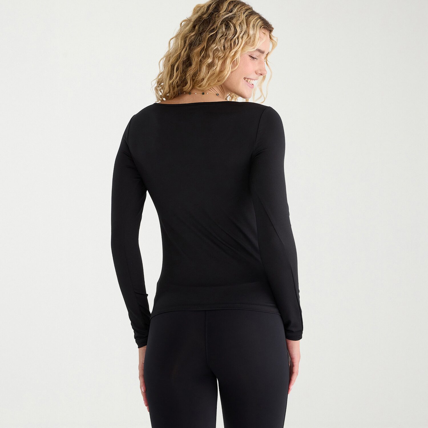 AEROPOSTALE Womens Juniors Sweetheart Neck Long Sleeve T-Shirt