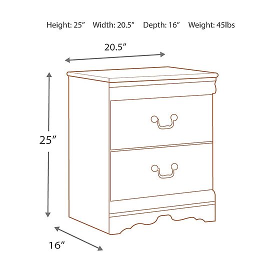 Signature Design by Ashley® Anarasia 2-Drawer Nightstand