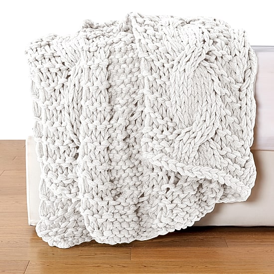 Modern Threads Chunky Knit Reina Reversible Midweight Throw