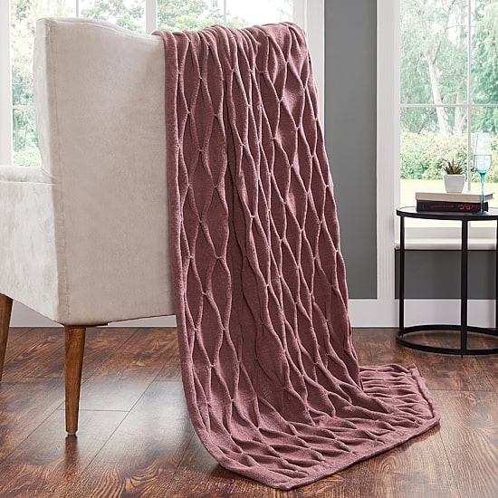 Modern Threads Acrylic Embellished Samira Reversible Midweight Throw