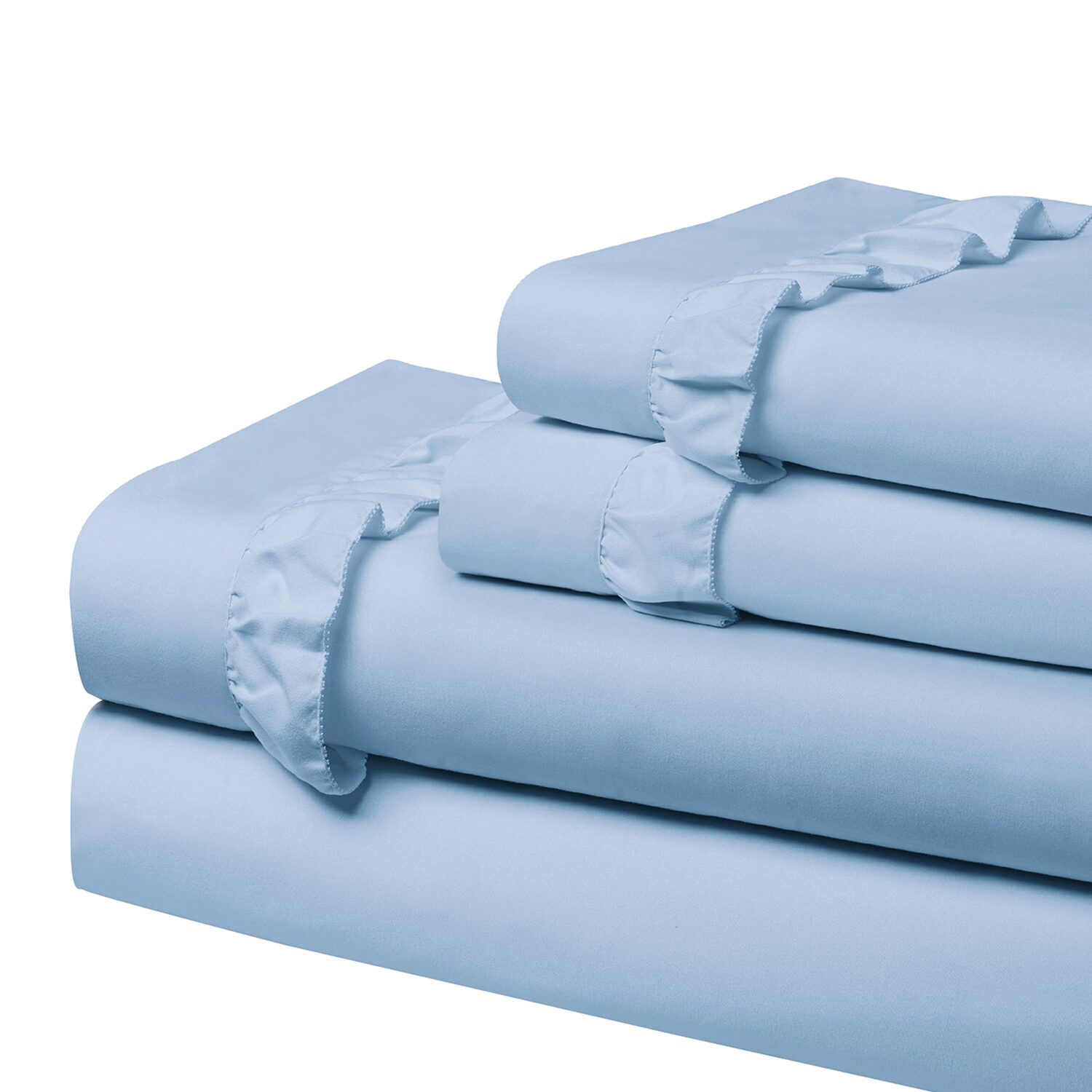 Swift Home Ultra Glam Soft Ruffle Hem Deep Pocket Sheet Set