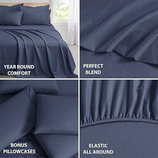 Swift Home Easy Care Rayon From Bamboo Blend With Bonus Pillowcases Deep Pocket Sheet Set