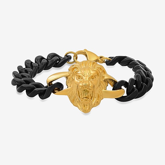 Steeltime Mens Stainless Steel 8 1/2 Inch Solid Cuban Hypoallergenic Chain Bracelet