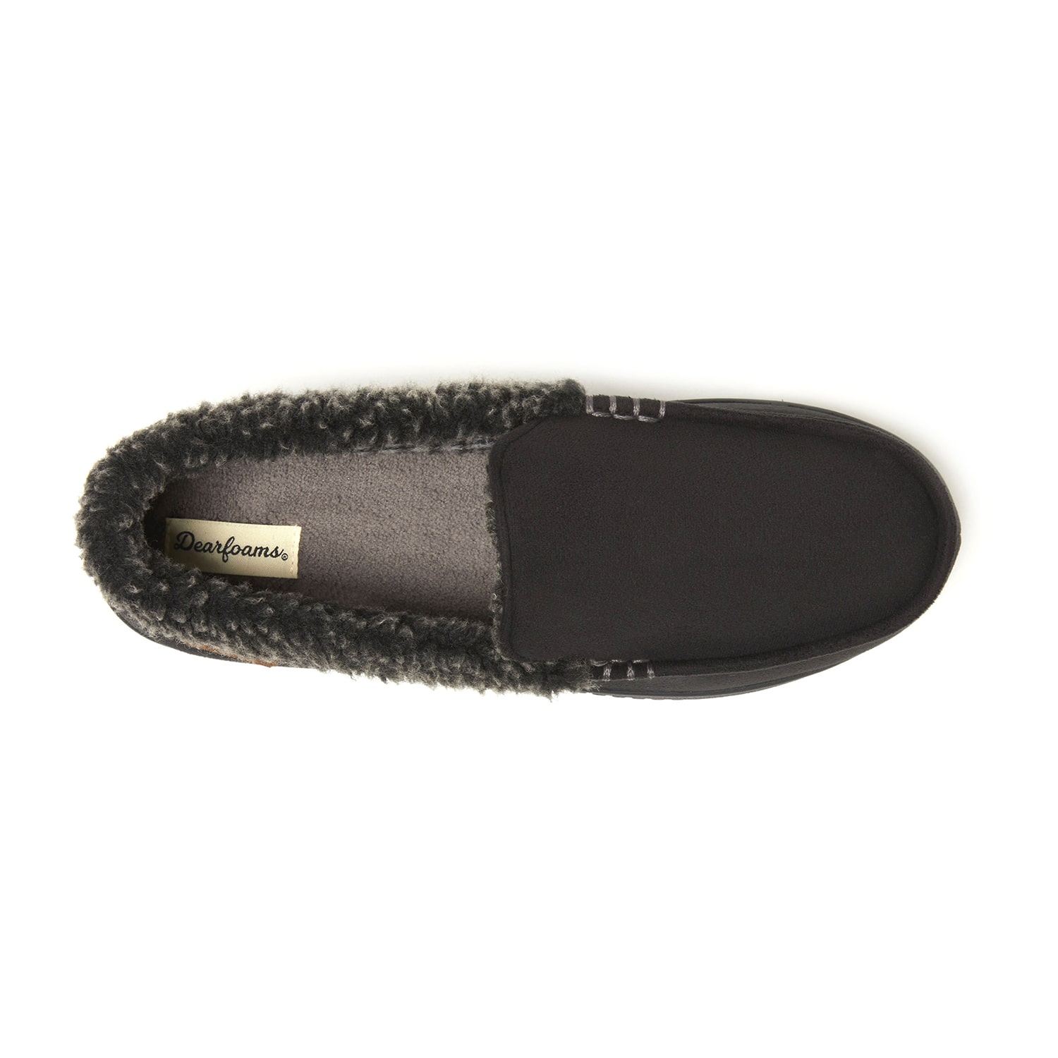 Dearfoams Mens Moccasin Slippers