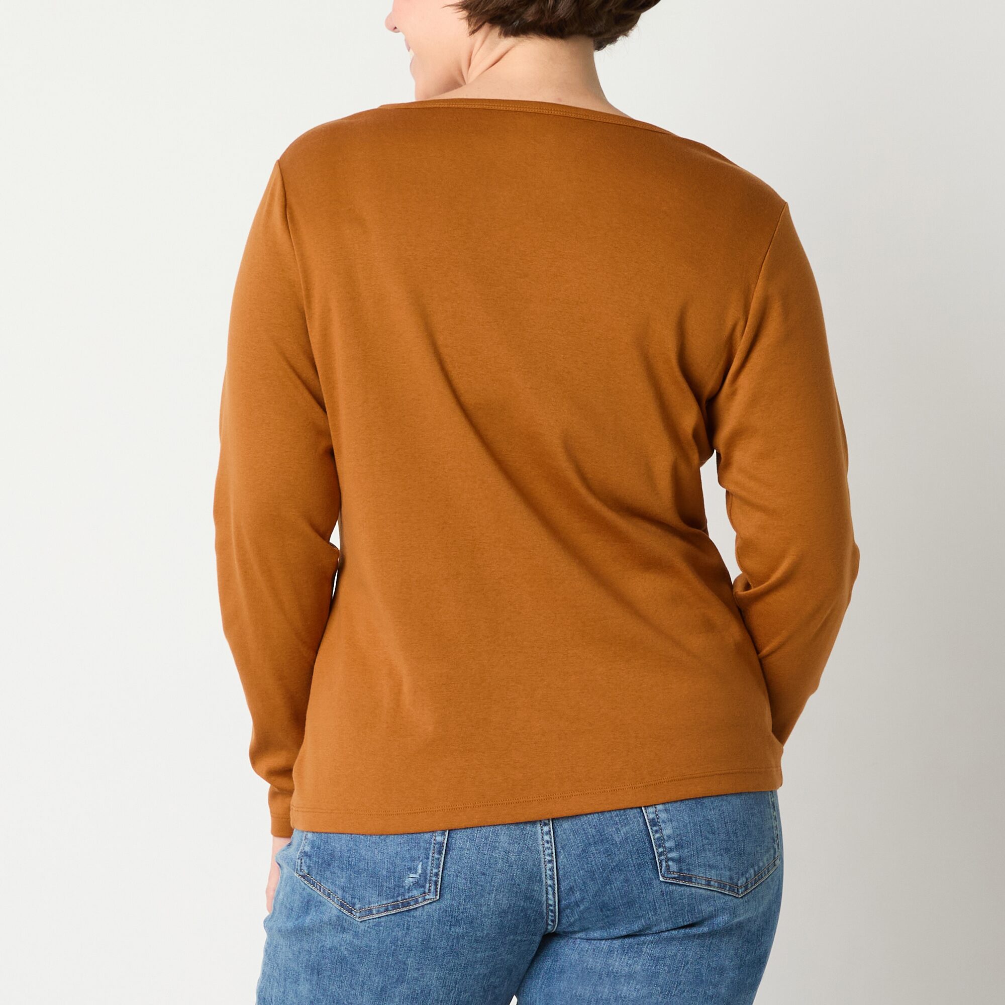 St. John's Bay Womens Crew Neck Long Sleeve T-Shirt