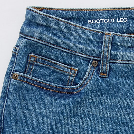 St. John's Bay Womens Mid Rise Adaptive Bootcut Easy-on + Easy-off Jean
