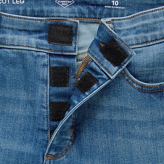 St. John's Bay Womens Mid Rise Adaptive Bootcut Easy-on + Easy-off Jean