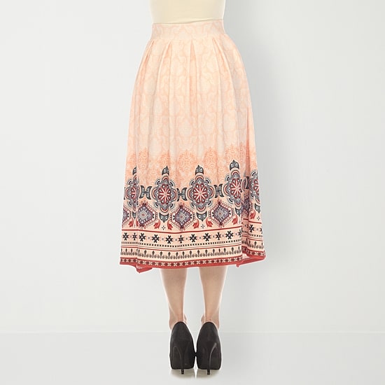 White Mark Womens Easy-on + Easy-off Midi Pleated Skirt