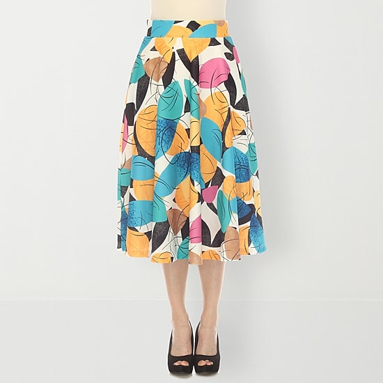 White Mark Womens Easy-on + Easy-off Midi Pleated Skirt