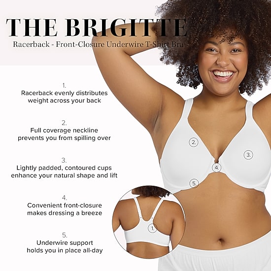 Leading Lady® Racerback – Seamless Front-Closure Underwire Bra- 5415