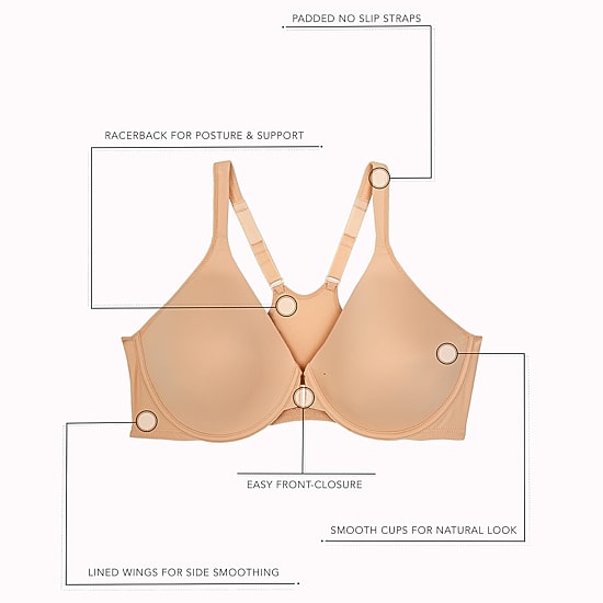 Leading Lady® Racerback – Seamless Front-Closure Underwire Bra- 5415