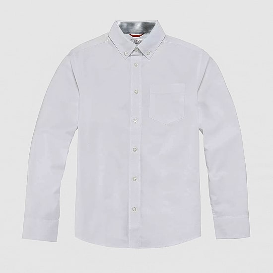 IZOD Little & Big Boys Button Down Collar Long Sleeve Dress Shirt
