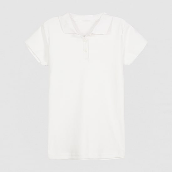IZOD Pique Little & Big Kid Girls Easy-on + Easy-off Sensory Friendly Short Sleeve Regular Fit Adaptive Polo Shirt