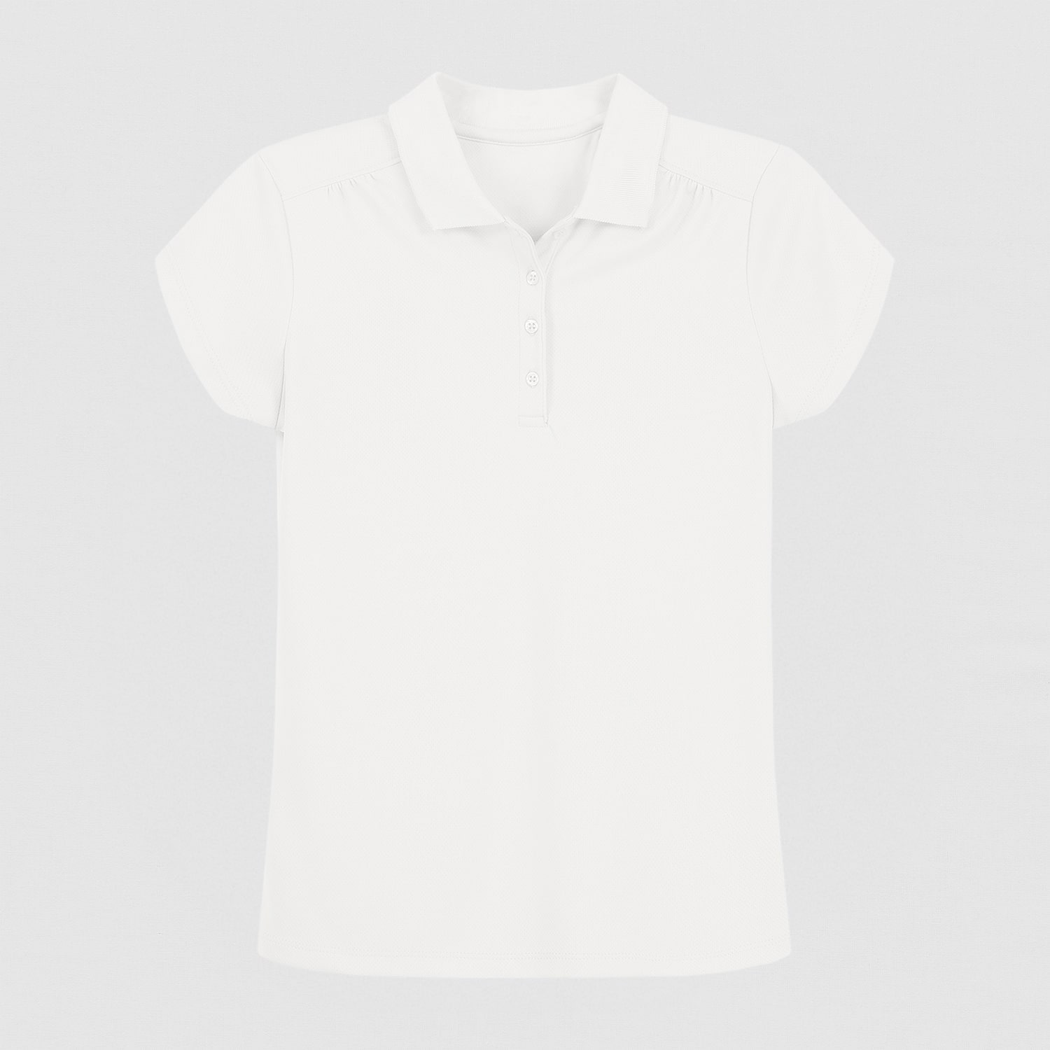 IZOD Performance Mesh Little & Big Kid Girls Short Sleeve Regular Fit Wrinkle Resistant Moisture Wicking Polo Shirt
