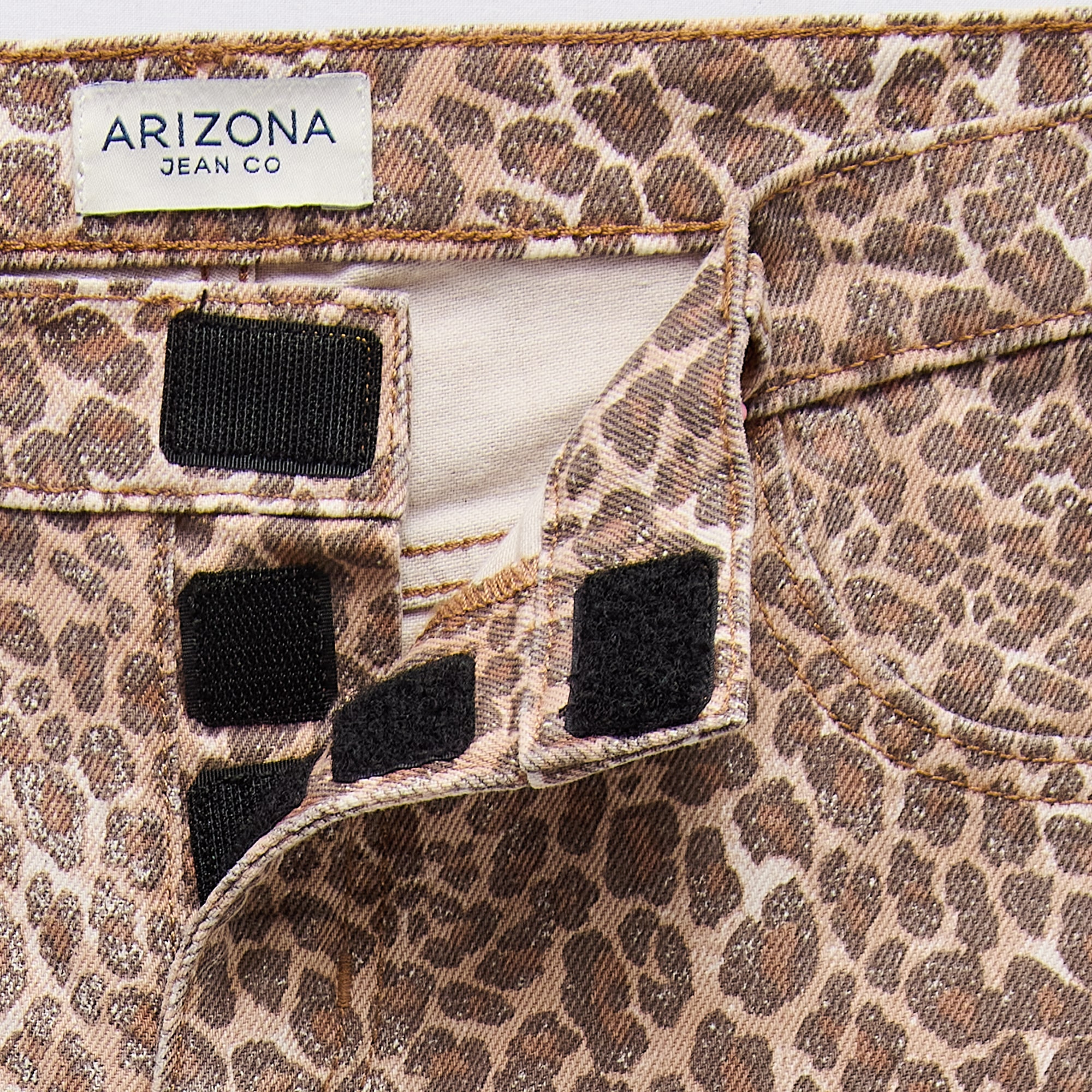 Arizona Womens Juniors Low Rise Easy-on + Easy-off Baggy Fit Straight Leg Jean