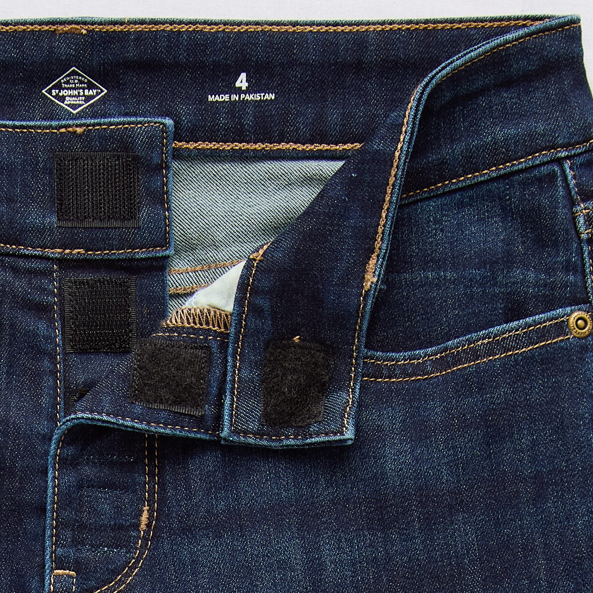 St. John's Bay Womens Mid Rise Adaptive Bootcut Easy-on + Easy-off Jean
