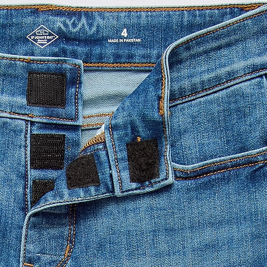 St. John's Bay Womens Mid Rise Adaptive Bootcut Easy-on + Easy-off Jean